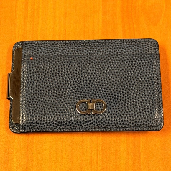 Elegant Black Leather Card Holder